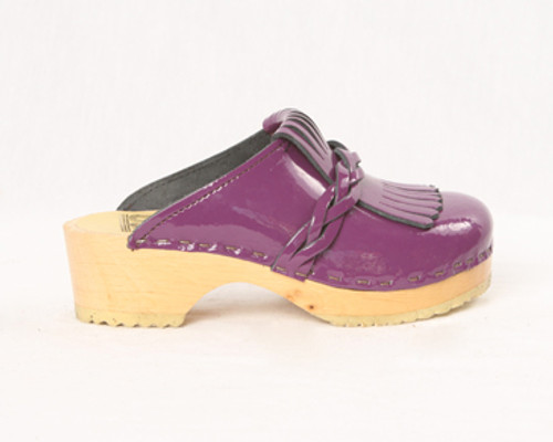 Purple Patent Leather with Natural Base