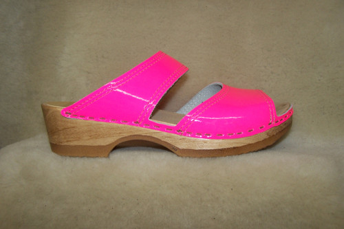 Neon Pink - 2 Strap Sandals - with Bumper