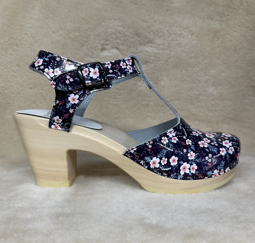 T-Strap Clogs - Meadow Leather - High Heels