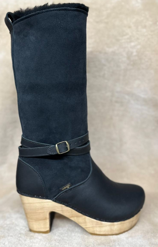 4" Platforms - Shearling Clog Boots