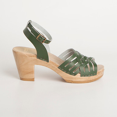 Ankle Wrap Strap Small Weave Clogs