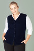 CK961LV - Womens Button Front Knit Vest - Biz Care  sold by Kings Workwear  www.kingsworkwear.com.au