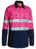 Bisley BS6896 Mens L/S Taped Hi Vis Cool Lightweight Shirt