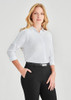 Front View of Dahlia Womens 3/4 Sleeve Blouse      sold by Kings Workwear www.kingsworkwear.com.au