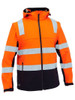 Bisley Womens Taped Two Tone Hi Vis 3 in 1 Soft Shell Jacket (BJL6078T)