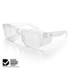 Fusions XL Clear Frame Clear Lens Safety Glasses - FCCXL100