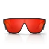 Safestyle -  Primes Matte Black Frame Reflectors Red Lens Safety Glasses - PMBRT100