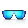 Safestyle -  Primes Matte Black Frame Reflectors Blue Lens Safety Glasses - PMBBT100