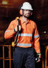 ZW134 - Mens FR Closed Front Hooped Taped Shirt - Syzmik sold by Kings Workwear  www.kingsworkwear.com.au