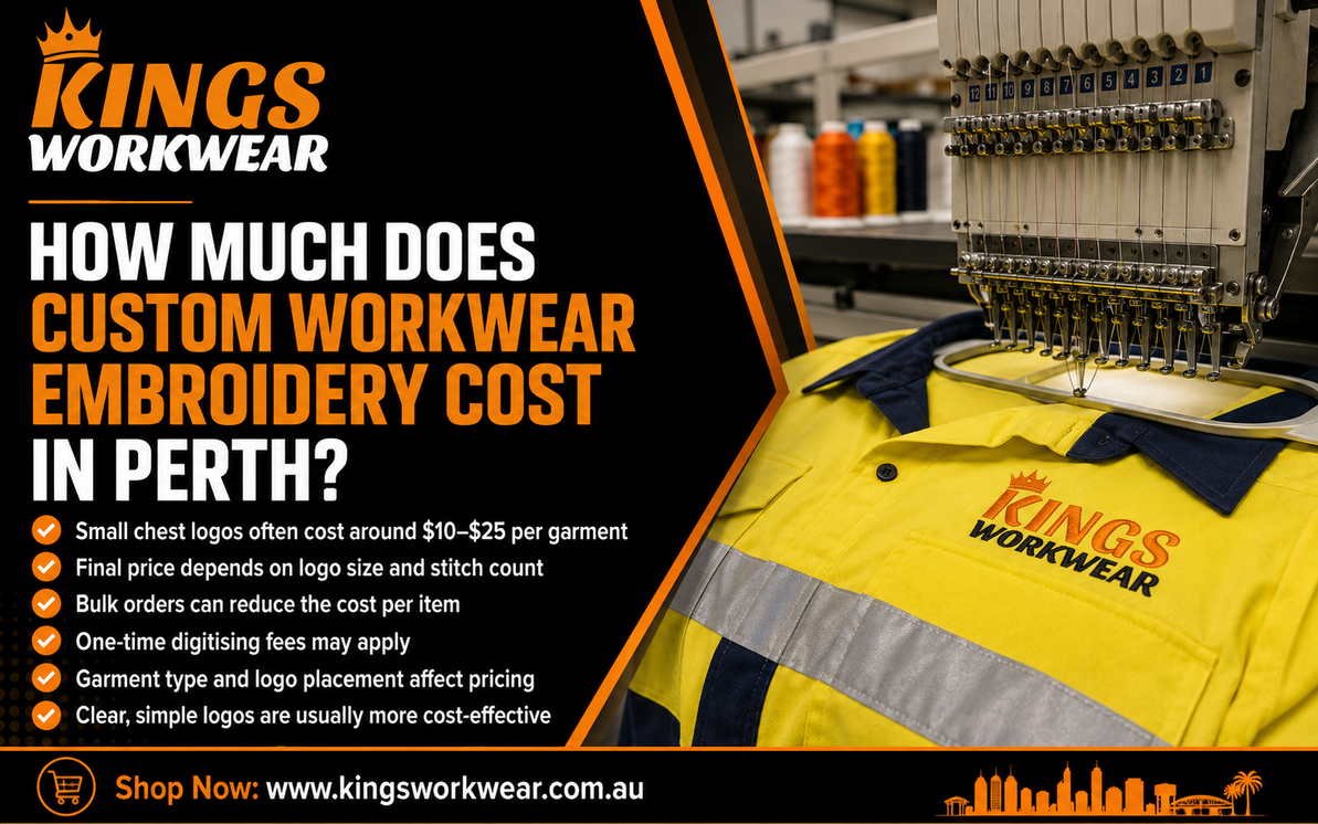 How Much Does Custom Workwear Embroidery Cost in Perth?