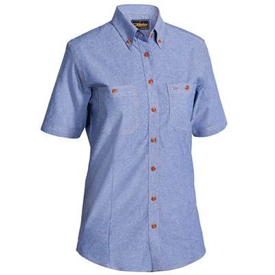 Bisley B71407L Womens Chambray S/S Shirt Kings Workwear