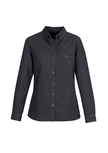 S017LL - Indie Ladies Long Sleeve Shirt  - Biz Collection sold by Kings Workwear  www.kingsworkwear.com.au