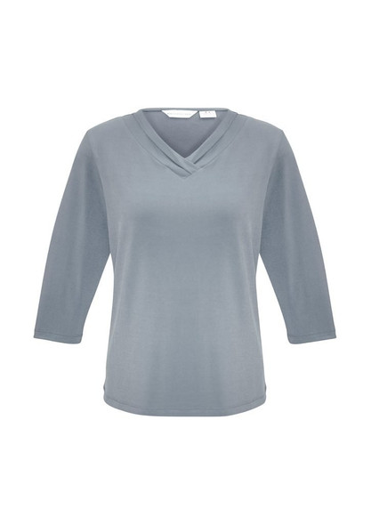 K819LT - Ladies Lana 3/4 Sleeve Top  - Biz Collection sold by Kings Workwear  www.kingsworkwear.com.au