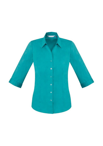 S770LT - Ladies Monaco 3/4 Sleeve Shirt  - Biz Collection sold by Kings Workwear  www.kingsworkwear.com.au