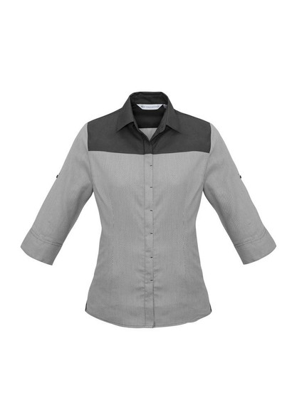 S503LT - Ladies Havana 3/4 Sleeve Shirt  - Biz Collection sold by Kings Workwear  www.kingsworkwear.com.au