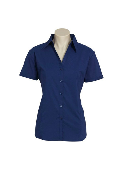 LB7301 - Ladies Metro Short Sleeve Shirt  - Biz Collection sold by Kings Workwear  www.kingsworkwear.com.au