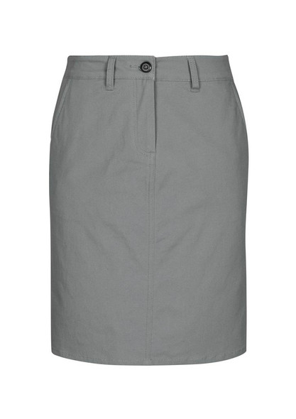 BS022L - Ladies Lawson Chino Skirt  - Biz Collection sold by Kings Workwear  www.kingsworkwear.com.au