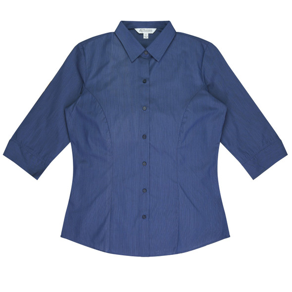 Front View of BELAIR LADY SHIRT 3/4 SLEEVE - W2905T -  sold by Kings Workwear www.kingsworkwear.com.au