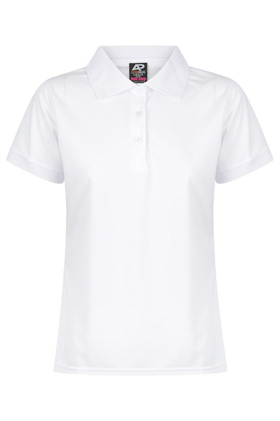 Front View of LACHLAN LADY POLOS - W2314 -  sold by Kings Workwear www.kingsworkwear.com.au