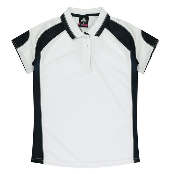 Front View of MURRAY LADY POLOS - W2300 -  sold by Kings Workwear www.kingsworkwear.com.au