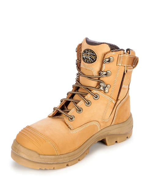 55-332Z 150MM WHEAT ZIP SIDED BOOT sold by Kings Workwear www.kingsworkwear.com.au