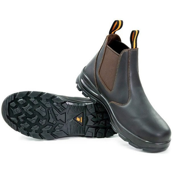 BISON RIDGE ELASTIC SIDED SLIP ON BOOT CHESTNUT RIDGECT -  Kings Workwear   kingsworkwear.com.au