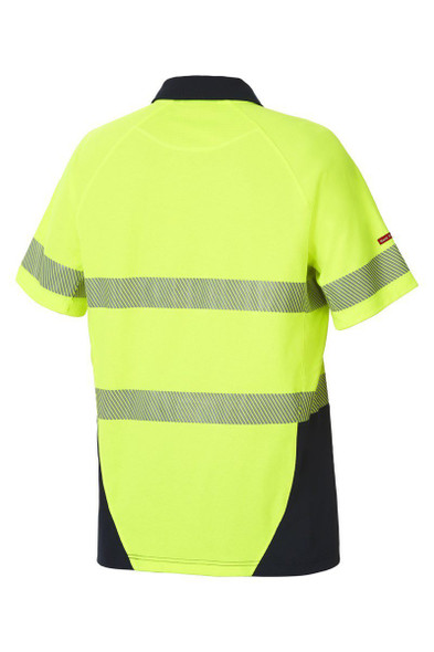 Hard Yakka Koolgear Hi-Visibility Two Tone Short Sleeve Ventilated Polo With Segmented Tape - Y11383 - Hard Yakka sold by Kings Workwear www.kingworkwear.com.au