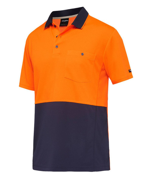 KingGee Mens Workcool Hyperfreeze Spliced Polo Short Sleeve - K54205 - KingGee sold by Kings Workwear www.kingworkwear.com.au