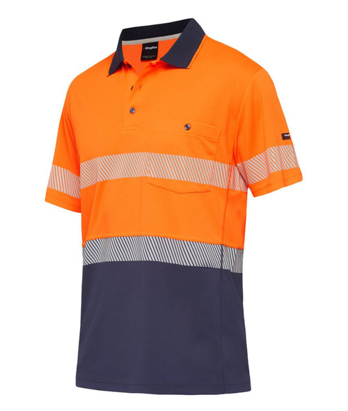 KingGee Mens Workcool Hyperfreeze Spliced Polo Short Sleeve Taped - K54215 - KingGee sold by Kings Workwear www.kingworkwear.com.au