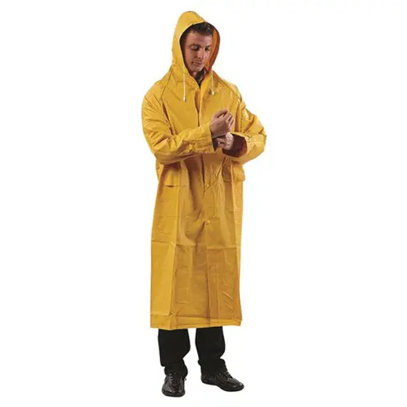 Pro Choice RC Yellow Full Length PVC Rain Coat sold by Kings Workwear at www.kingsworkwear.com.au