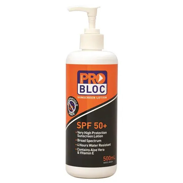 ProChoice® Probloc 50+ Sunscreen 500mL ProChoice® Probloc 50+ Sunscreen 500mL sold by Kings Workwear at www.kingsworkwear.com.au