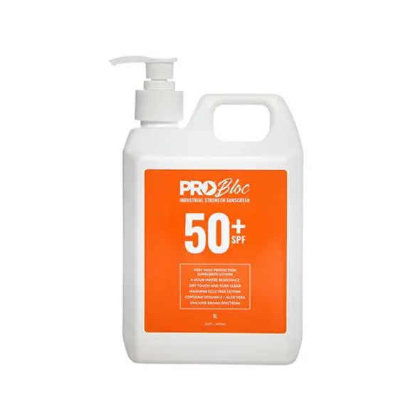 Pro Choice SS1-50 Probloc 50+ Sunscreen 1 Litre sold by Kings Workwear at www.kingsworkwear.com.au