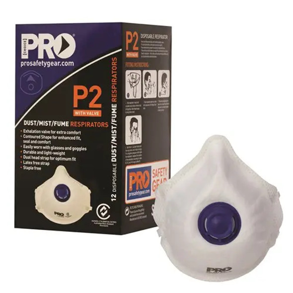 Pro Choice PC321 Dust Mask P2 + Valve  Box of 12 sold by Kings Workwear at www.kingsworkwear.com.au