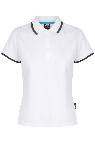 Front View of PORTSEA LADY POLOS - W2321 -  sold by Kings Workwear www.kingsworkwear.com.au