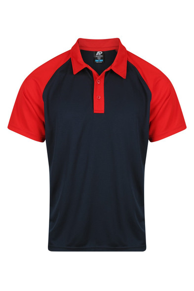 Front View of MANLY MENS POLOS - W1318 -  sold by Kings Workwear www.kingsworkwear.com.au