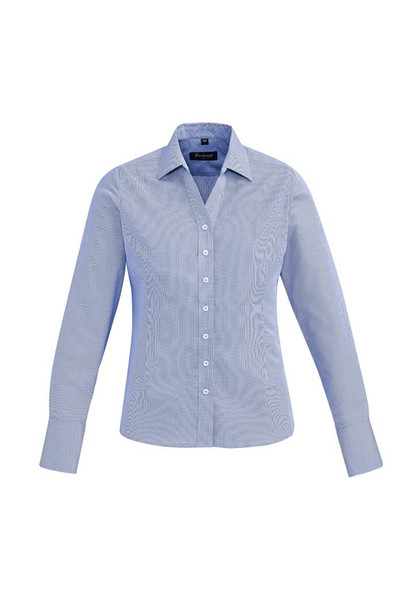 Front View of Womens Hudson Long Sleeve Shirt      sold by Kings Workwear www.kingsworkwear.com.au