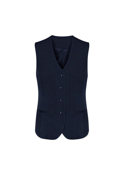 Front View of Womens Cool Stretch Longline Vest      sold by Kings Workwear www.kingsworkwear.com.au