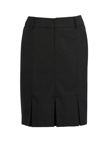 Back view of Womens Comfort Wool Stretch Multi-Pleat Skirt      sold by Kings Workwear www.kingsworkwear.com.au