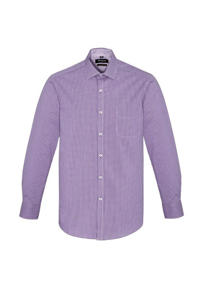 Front View of Mens Newport Long Sleeve Shirt      sold by Kings Workwear www.kingsworkwear.com.au