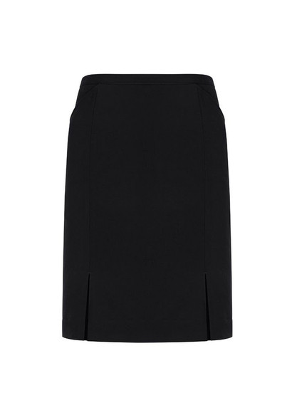 Front View of Womens Siena Front Pleat Detail Straight Skirt      sold by Kings Workwear www.kingsworkwear.com.au