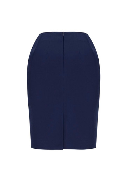 Back view of Womens Siena Bandless Pencil Skirt      sold by Kings Workwear www.kingsworkwear.com.au