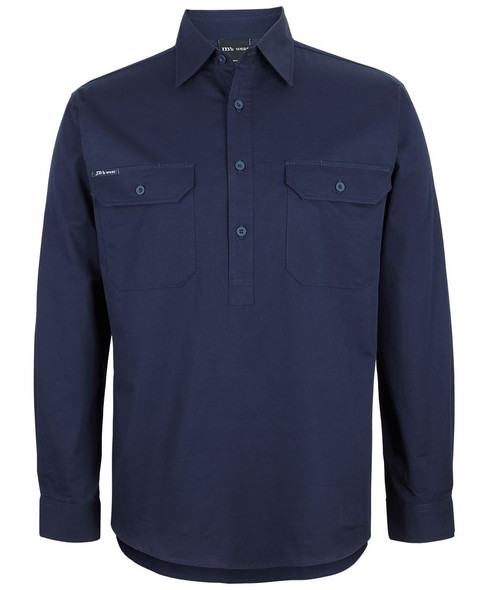 JB's Close Front L/s 150g Work Shirt - 6WLCF