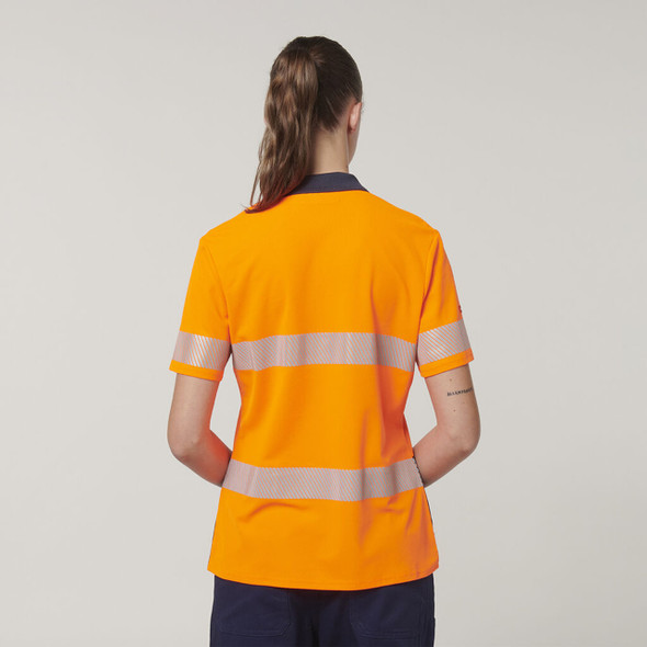 Hard Yakka Womens Short Sleeve Hi Vis Taped Polo - Y08602