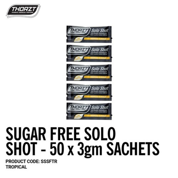 THORZT Sugar Free Solo Shot - 50 x 3gm Sachets - Tropical SSSFTR