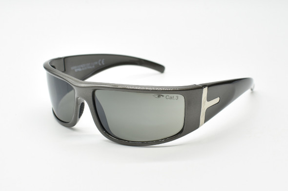 Allure 611-SG-FS Glass Gloss Metallic Grey Frame, Grey Flash Silver Lens