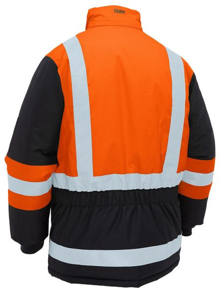 BJ6454HT - H Taped Hi Vis Freezer Hooded Jacket - Bisley