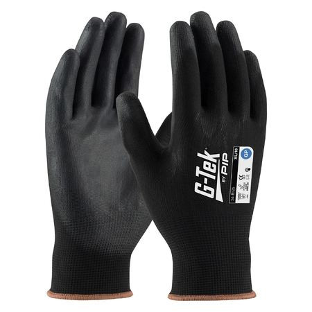 PIP - G-Tek 13G Black Nylon GP Palm Dip Glove - 33-B125  (Pack of 12))