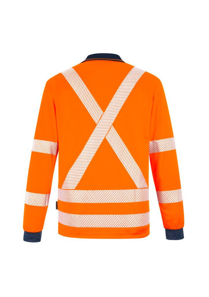 ZH690 - Unisex Hi Vis Segmented X Back NSW Rail Polo - Syzmik sold by Kings Workwear  www.kingsworkwear.com.au