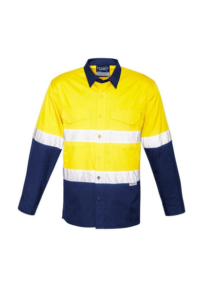 ZW129 - Mens Rugged Cooling Taped Hi Vis Spliced Shirt - Syzmik sold by Kings Workwear  www.kingsworkwear.com.au