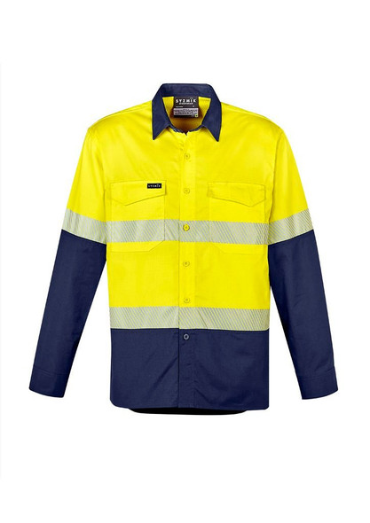 ZW229 - Mens Rugged Cooling Hi Vis Segmented Tape L/S Shirt - Syzmik sold by Kings Workwear  www.kingsworkwear.com.au